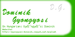dominik gyongyosi business card