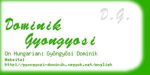 dominik gyongyosi business card